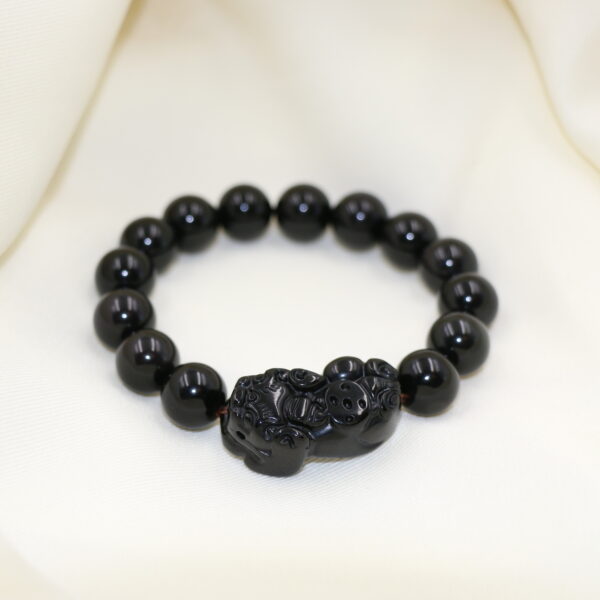 黑曜石貔貅手串