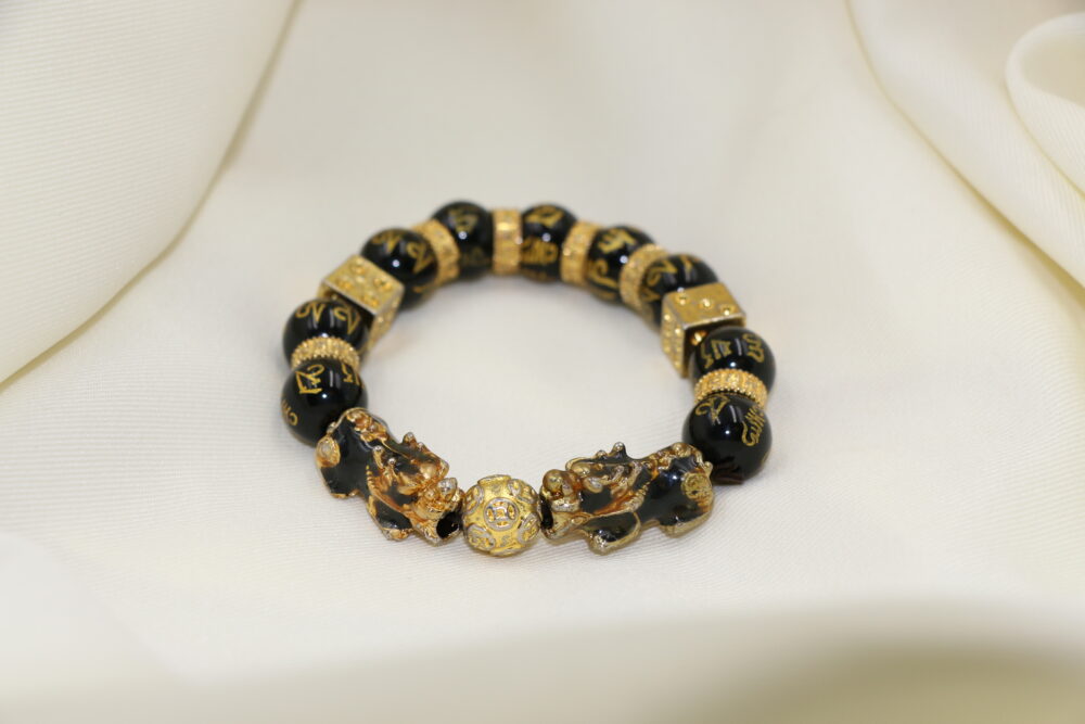 六字箴言溫感貔貅手串