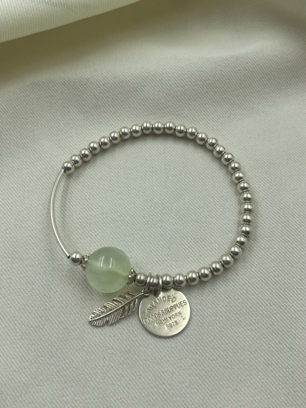 葡萄石銀手串珠7g