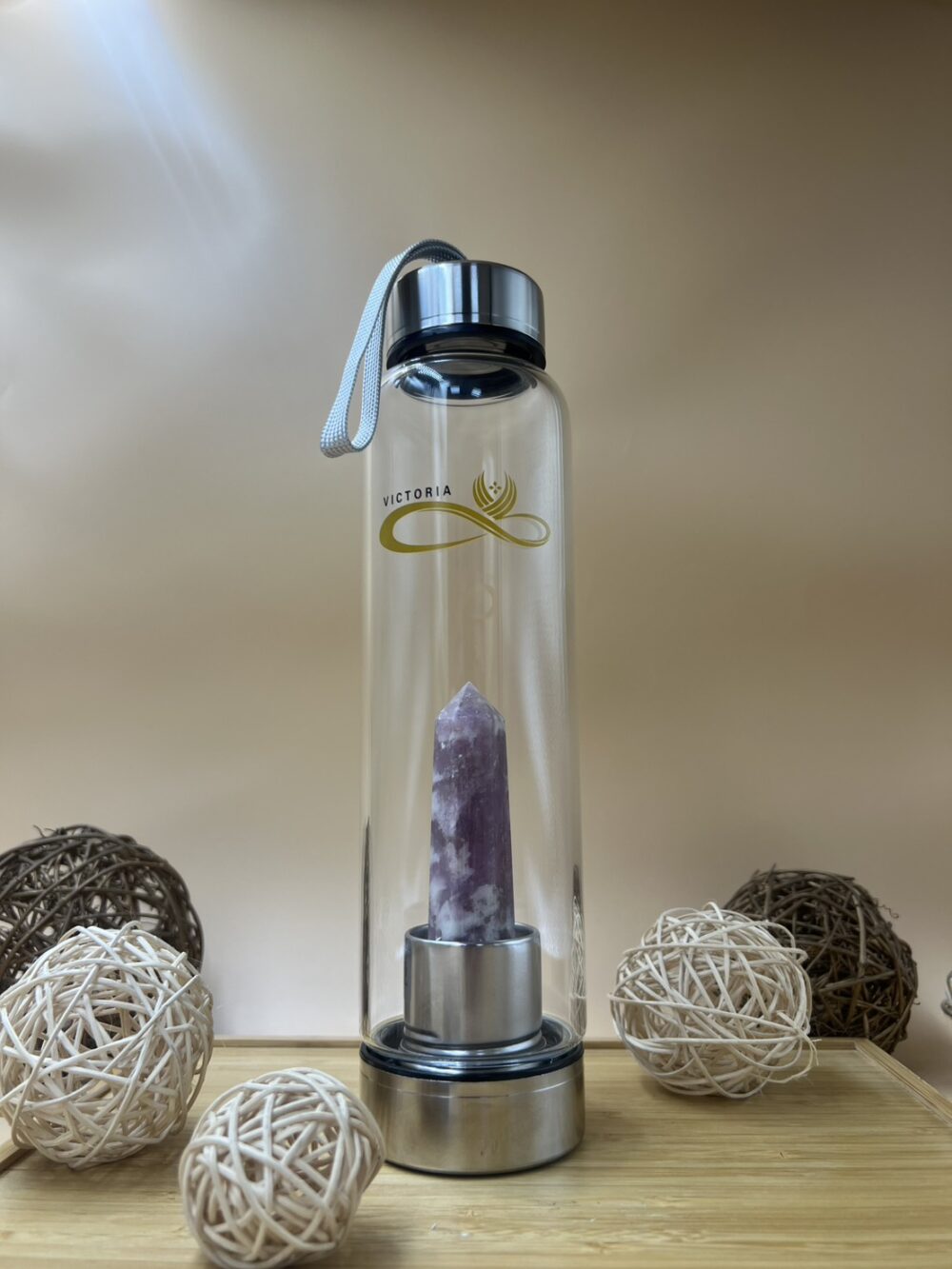 水晶能量水壺-紫雲母石