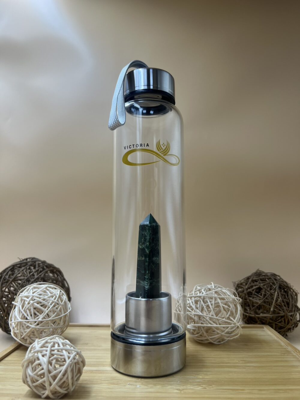 水晶能量水壺-祖母綠單尖