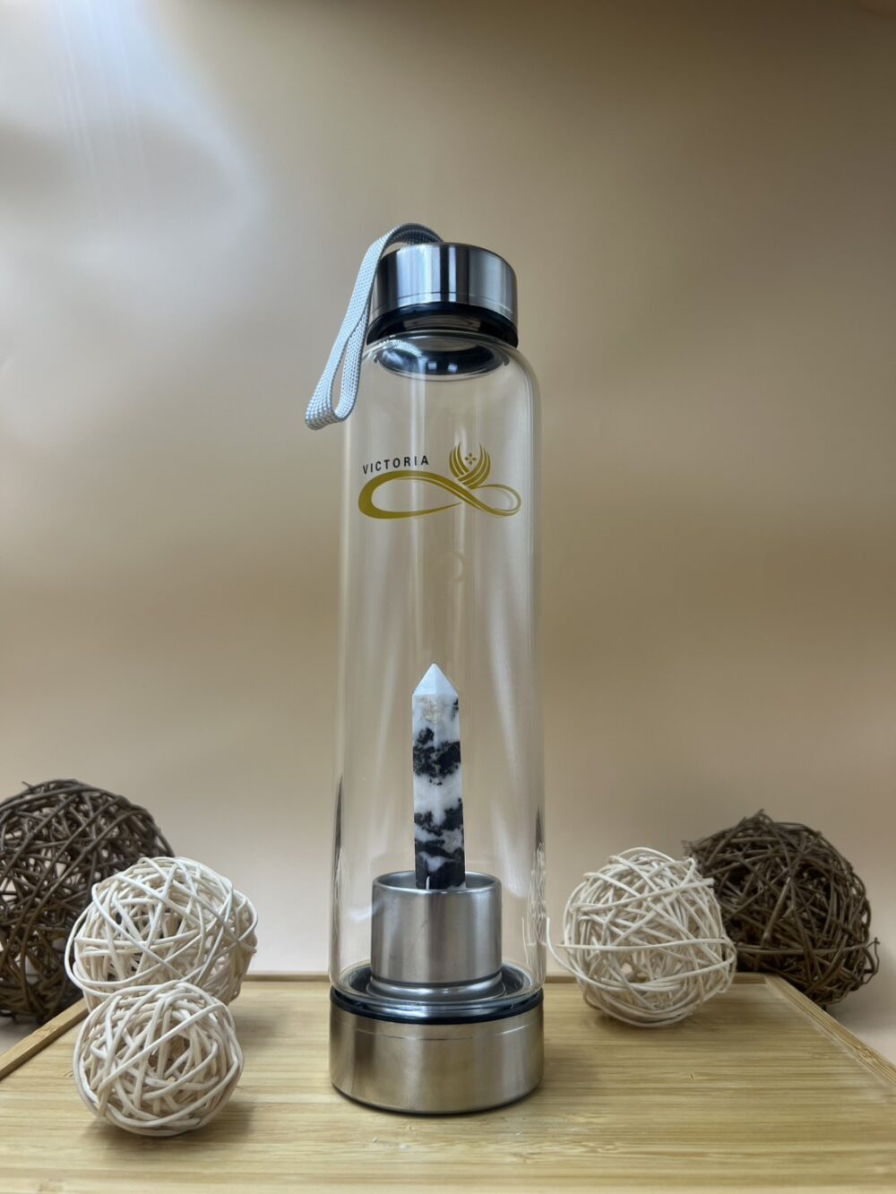 水晶能量水壺-黑斑馬石