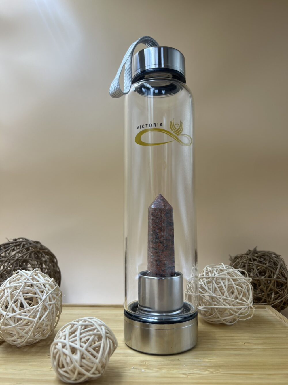 水晶能量水壺-雞血石